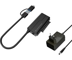 Conceptronic ABBY21B kišenė, lyties keitiklis / USB Type-A SATA 22 kontaktų laidas, juoda