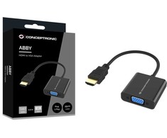 CONCEPTRONIC adapteris HDMI -> VGA 1080P 60Hz 0.25m sw