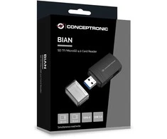 Conceptronic BIAN06B SD TF/MicroSD 4.0 kortelių skaitytuvas. UHS-II. USB 3.0. 5
