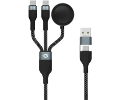 Conceptronic ETTA08B15 kabelis USB USB 2.0 1,5 m USB A 2 x USB C Juodos spalvos