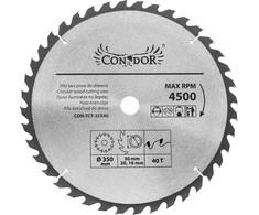 Pjovimo diskas medienai Condor CON-TCT-3504; 350 mm; Z40