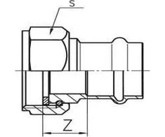Conex Adapteris su palaidu dangteliu GW 18mm x 3 / 4 "(P435501806000)