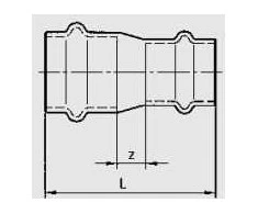 Conex Sumažinanti mova Cu B Presas 28x22mm P5240 02822000