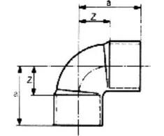 Conex Vario kelio 90 ° 2-puodelio serija 5000 mm (5090035000000)