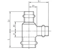 Conex Presuojamo vario redukuotas trišakis 18x15x18