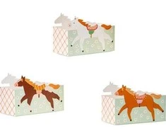 Party Deco Dėžutės užkandžiam "Arkliukai" 3 vnt 7,5*11*17cm