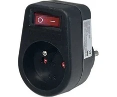 „Connect It Konnoc DX-FZBK-01/01A“ 1x lizdas su jungikliu, juodas