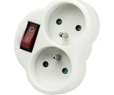 Connect It Konnoc DX-R2S dvigubas lizdas su jungikliu