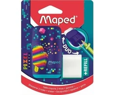 „Connect Pixel“ 2 skylučių MAPED pieštukų drožtukas su trintuku