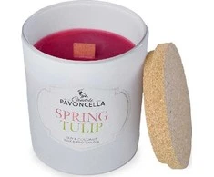 Sojų skonio žvakė „Spring Tulip“, balta, 135 g
