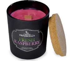 Continental Šviežių aviečių ir sojų skonio žvakė, juoda, 135 g