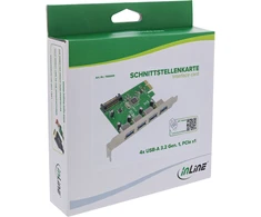„Controller ST Labs Inline“ sąsajos plokštė – 4x USB A 3.2 Gen 1 – PCIe x1 – Modelis 76666M