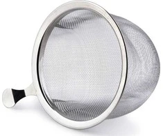 Cookini Allesken BASIC STEEL Mini sidabrinis arbatinukas 7,3 × 9,2 × 5 cm su rankena
