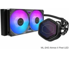„Cooler Master“ „CoolerMaster WAK MasterLiquid 240 Atmos II Pixel LCD“ monitorius
