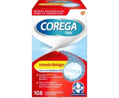 COREGA TABS BIO FORMULA dantų protezų valymo tabletės 108 vnt. AKCIJA (importas)