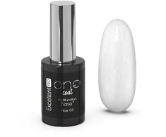 Cosmetics Zone Excellent Pro Vieno sluoksnio daugiafunkcinė hibridinė pluošto bazė su „Sparkling Snow“ pluoštais, 11 g