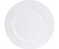Cosy Trendy Jauki ir madinga kalėdinė lėkštė, balta su pynėmis, Ø 33 cm