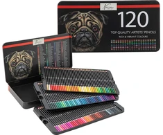 Craft Sensations Nassau - Spalvoti pieštukai, 120 vnt skardinėje dėžutėje - (K-AR0215/GE)