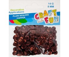 Craft With Fun Mėtiniai apvalūs blizgučiai 8mm, 14g, dekoravimui