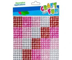 Rožinė Dekoratyviniai krištoliniai karoliukai CRAFT with FUN Rožinė, lipnūs, 10x10 mm, 600 vnt.