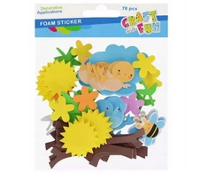 Lipni dekoracija iš putgumės CRAFT with FUN Spring, 78 vnt.