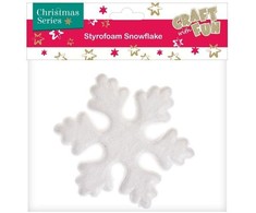 Craft With Fun Styroporinė snaigės dekoracija 13,5 cm