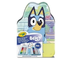 Crayola, Inc. Crayola Bluey rinkinys vaikams, spalvinimo knygelės, lipdukai ir flomasteriai, 47 dalių.