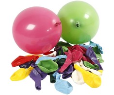 Creativ Company Balloner, runde, pakke a 100 assorterede farver