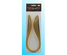 CreativeHobby Glitter quilling juostelės 5 mm/50 vnt. - auksinis
