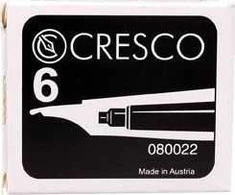 Rašalo kapsulės Cresco, trumpos, 6vnt, juodos spalvos