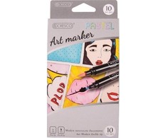 Flomasteriai dvipusiai ART PASTEL 10sp 212301 CRESCO, R07-154