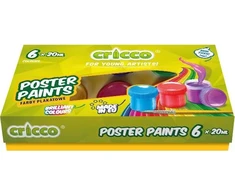 Cricco Plakatų Dažai 20ml 6 Spalvos Vaikams