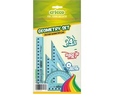 Geometrinis rinkinys 4 el. su 16 cm liniuote CRICCO