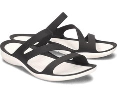 Moteriškos šlepetės Crocs Swiftwater Sandal W juodos ir baltos spalvos 203998 066 (36-37)