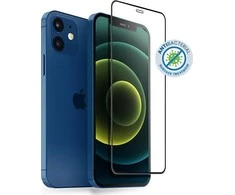 Crong Anti-Bacterial 3D Armor Glass – 9H grūdintas stiklas visam iPhone 12 Mini + montavimo rėmelio ekranui