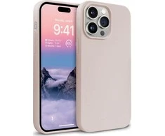 „Crong Color Cover“ skystas silikoninis dėklas, skirtas „iPhone 14 Pro Max“ (smėlio rožinis)