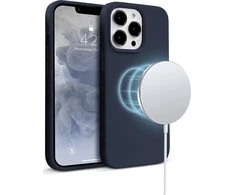 „Crong Color Cover“ magnetinis dėklas, skirtas „iPhone 13 Pro Max“ (tamsiai mėlynas)