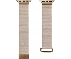 Crong Eclipse – Leather magnetic apyrankė skirta Apple Watch 38/40/41/42 mm beige