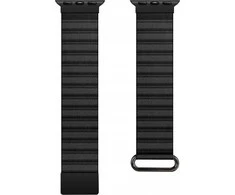 Crong Eclipse – Leather magnetic apyrankė skirta Apple Watch 44/45/46/49 mm juodas