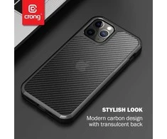 Crong Hybrid Carbon - Protective dėklas skirtas Apple iPhone SE / 8 / 7 juodas