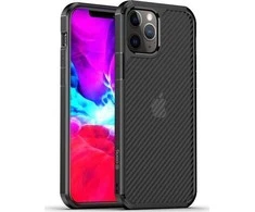 Crong Hybrid Carbon – apsauginis dėklas, skirtas iPhone SE / 8/7 (juodas)