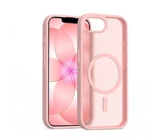 Dėklas Crong Hybrid Matte Magnetic rožinis iPhone 17e / 16e