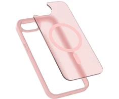Dėklas Crong Hybrid Matte Magnetic - MagSafe Case iPhone 17e / 16e (Rožinė)