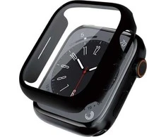 Crong Hybrid Watch Case - dėklas su stiklu skirtas Apple Watch 41mm Juodas