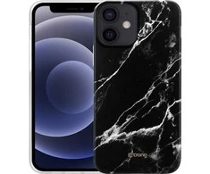 Crong marmurinis dėklas – dėklas, skirtas iPhone 12 Mini (juodas)