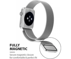 Išmaniojo laikrodžio Apple Watch metalinis dirželis, Sidabrinės spalvos, 42/44/45mm