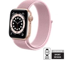 Crong Nylon – Sport strap for Apple Watch 38/40/41/42 mm (Powder Rožinė)