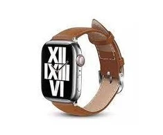 Crong Išmaniojo laikrodžio Apple odinis dirželis, Rudos spalvos, 42/44/45/49mm