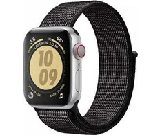 „Crong Nylon Reflex“ sportinis dirželis „Apple Watch“ 38/40/41/42 mm (juodas)