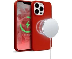 „Crong Color Cover“ magnetinis dėklas, skirtas „iPhone 13 Pro Max“ (raudonas)